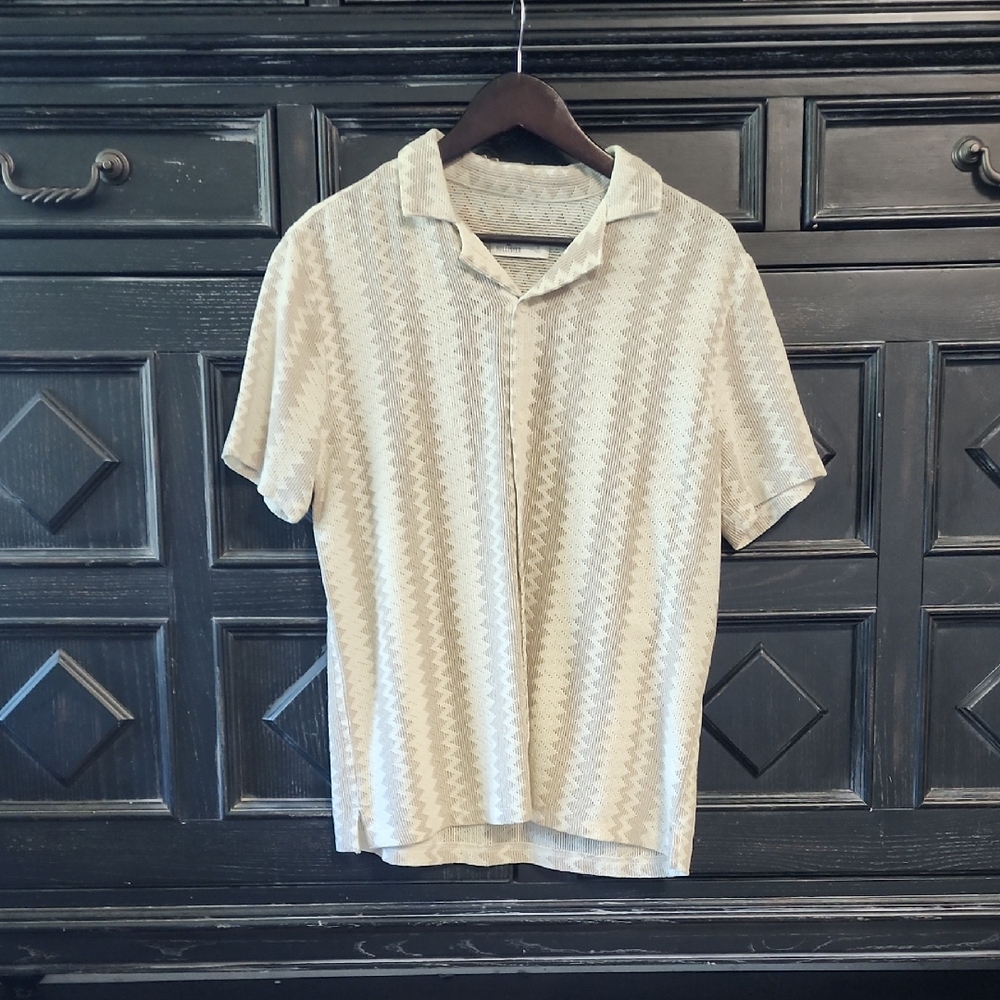 Hollister Beige Patterned Casual Shirt
